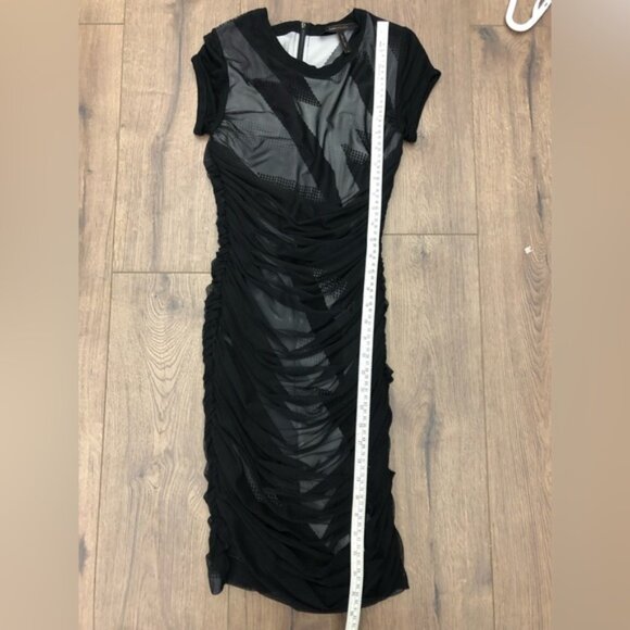 BCBG BLACKMESH BODYCON DRESS IN SIZE EXTRA SMALL - Picture 6 of 11